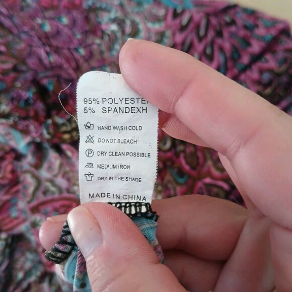 Shoreline Maxi Dress Womens L/XL Halter Smocked Back Pink Paisley Beach Artsy - Picture 8 of 9